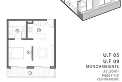 DEPARTAMENTOS MONO Y DOS AMBIENTES - OFICINAS - MERLO de 16 Unidades en Merlo