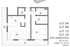 DEPARTAMENTOS MONO Y DOS AMBIENTES - OFICINAS - MERLO - Foto 13