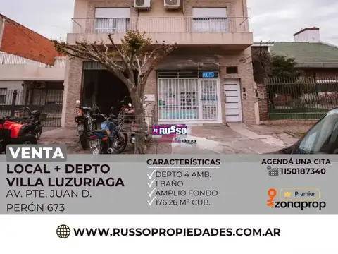 Venta de Local y Departamento en Villa Luzuriaga, La Matanza