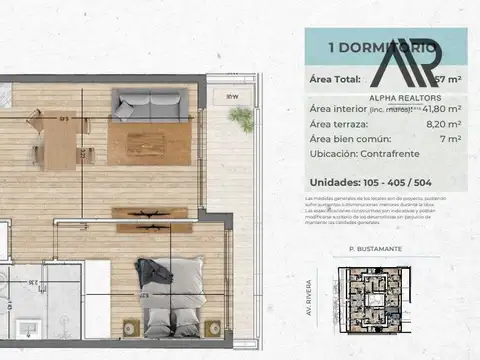 Departamento en Venta de 3 ambientes