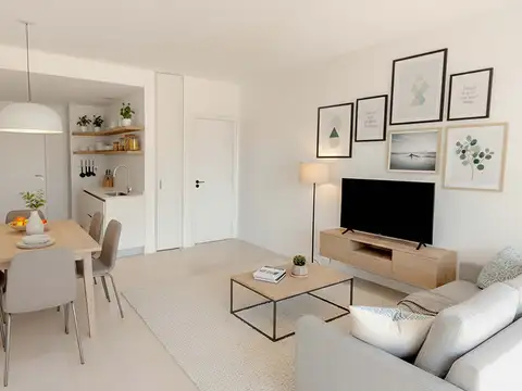 Monoambiente en venta en Devoto con balcón y parrilla