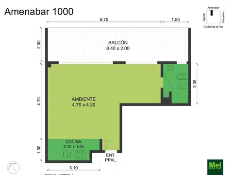 Amenabar 1000, Piso 9