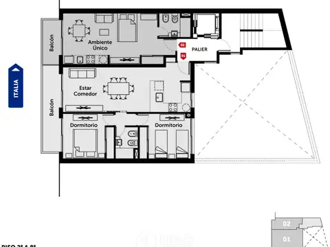 Departamento en Venta con 1 cocheras