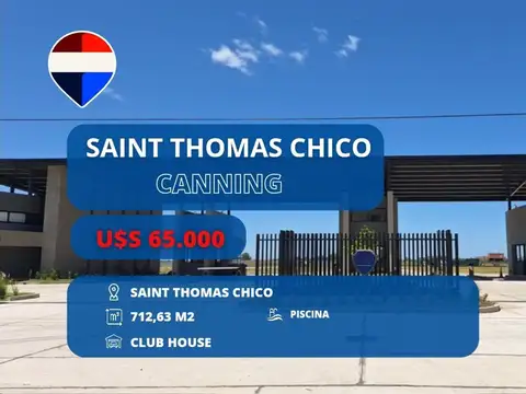 LOTE EN VENTA SAINT THOMAS CHICO CANNING
