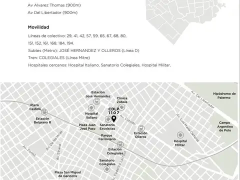 Departamento en Venta en Colegiales, USD 329.000