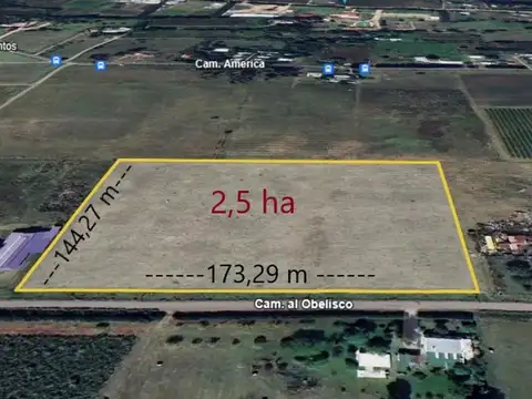 VENTA DE TERRENO DE 2,5 HÁS PRÓXIMO A LAS PIEDRAS