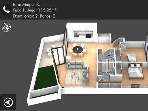 Departamento 3 Ambientes en Pozo - Cuotas en Pesos   CAC - Vicente López