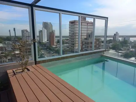 Departamento monoambiente semiamueblado, Bv. Avellaneda 715 bis, piso 7. Impecable.  Amenities