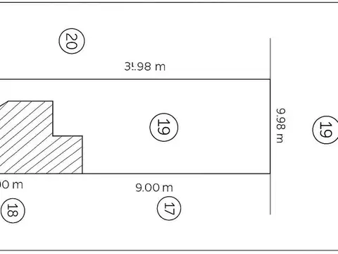 Terreno en Venta 8  mts Frente