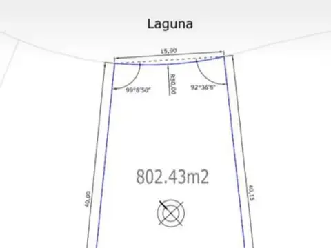 LOTE AL AGUA 802 m2 - CANTON GOLF