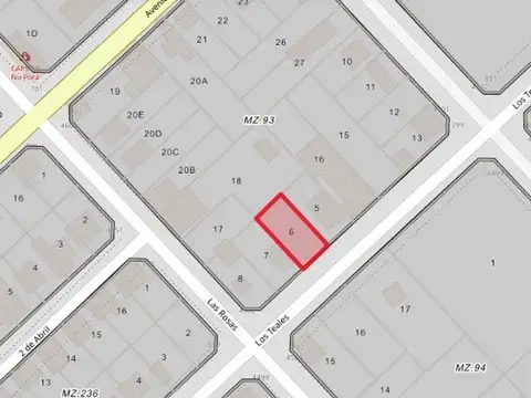 Terreno En Barrio Ñu Porá Calle Los Teales