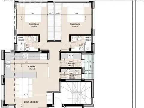 Departamento en Venta de 2 dormitorios