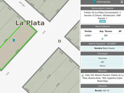 Terreno en Venta Melchor Romero, La Plata