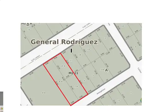 Terreno en Venta 17,30  mts Frente