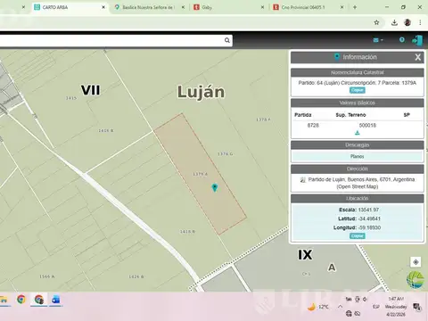 Terreno en Venta 400  mts Fondo