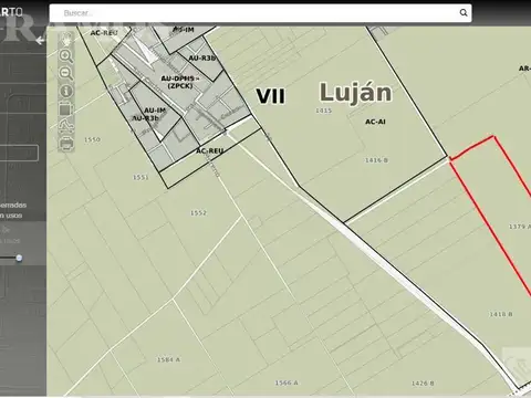 Terreno en Venta 1.500  mts Frente