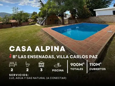 Casa Alpina Con Quincho Y Piscina en 900 M² De Terreno - Solares De Las Ensenadas – Villa Carlos Paz
