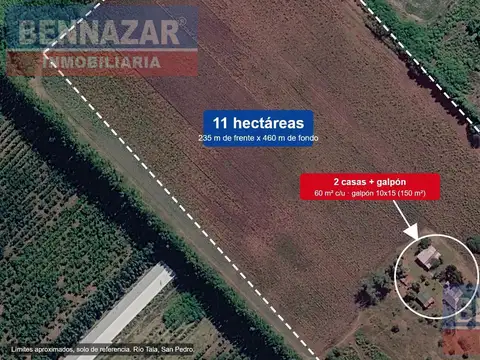 11 HECTAREAS, Rio Tala, San Pedro, Provincia de Buenos Aires
