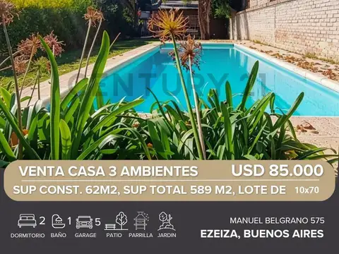 Casa en Venta Tristán Suarez ,Manuel Belgrano N °575°
