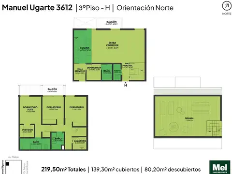 Manuel Ugarte 3600, Piso 3°