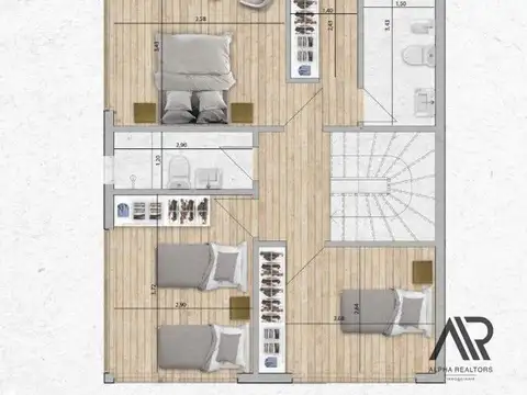 Casa 4 ambientes con 3 baños