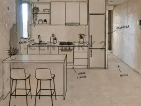 Departamento monoambiente en construcción en venta en la plata