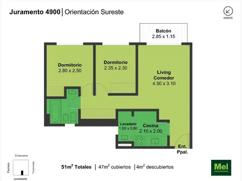 Juramento 4900, Piso 3