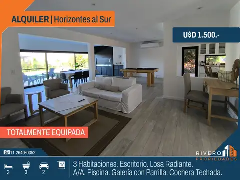 Casa en alquiler 3 habitaciones Horizontes al Sur