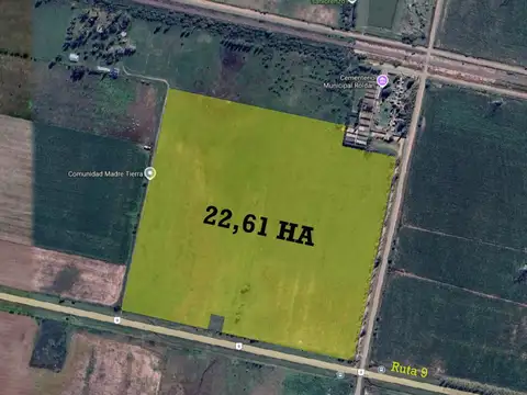 Campo de 22ha en Roldán Sobre Ruta 9