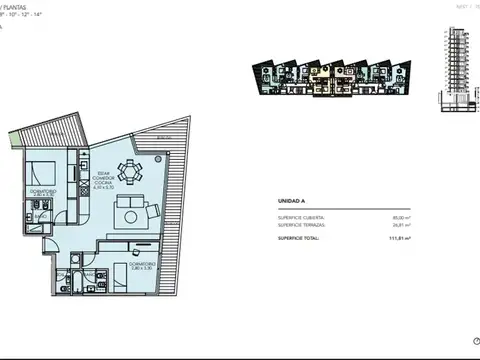 Departamento en Venta de 2 dormitorios