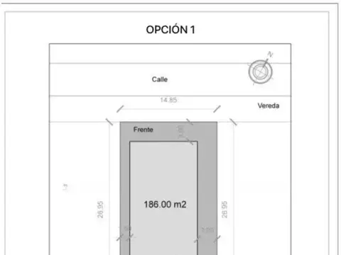 Terreno en Venta 26  mts Fondo