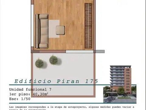 Departamento en Venta de Monoambiente