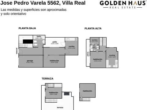 Depto Tipo Casa 4 ambientes con 2 baños