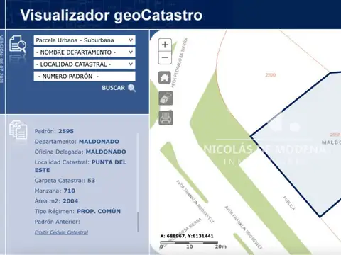 Vende terreno de 2004m2 en Punta del Este