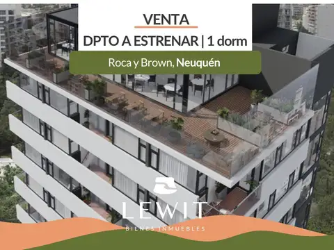 Venta departamento en construcción | 1 dormitorio | Balcón | Torre Luminia | Neuquén