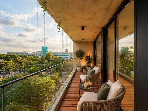 Piso único 4 Ambientes con balcón aterrazado, parrilla y cochera