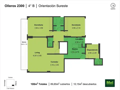 Olleros 2300, Piso 4