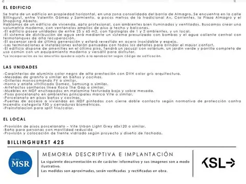 Departamento en Venta de 1 dormitorio