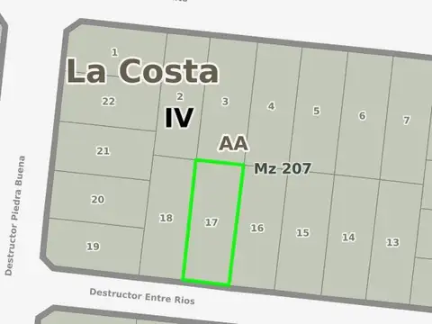 Venta de Lote en Aguas Verdes