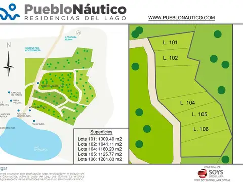Terreno en Venta en Dique Los Molinos, USD 45.392