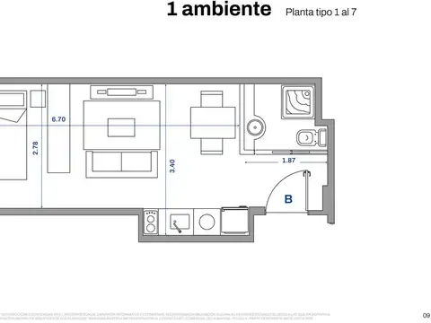 Departamento en Venta de Monoambiente