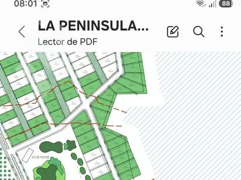 Terreno en Venta 20  mts Frente