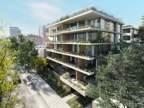 Departamento 3 ambientes con balcón aterrazado y parrilla en  Belgrano Chico.