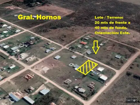 Terreno en Venta 20  mts Frente