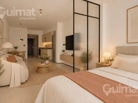 40 m2 Monoambiente con Balcon Premium con Amenities
