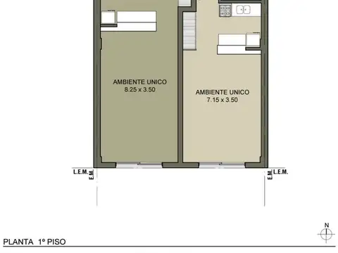 Departamento en Venta de 1 dormitorio