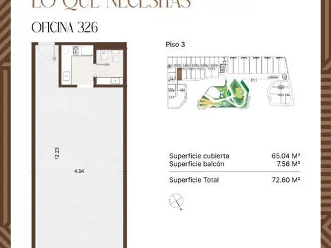 Martin Fierro 3600, Piso 3