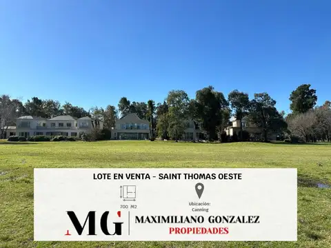 Lote venta Saint Thomas Oeste