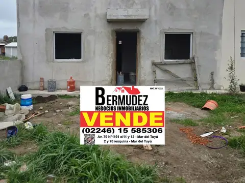 Venta Chalet 3 Ambientes A Estrenar Calle 15 Bis Entre 81 Y 82 Mar del Tuyú 