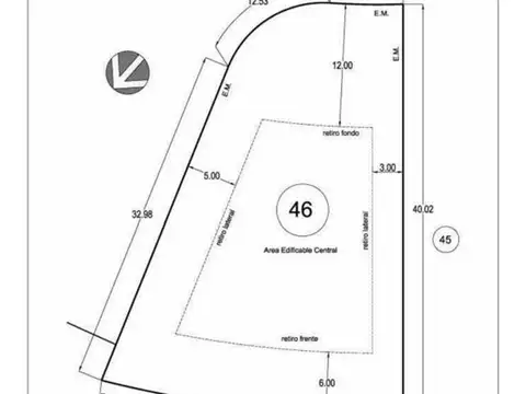 Terreno en Venta de 869,0 m2